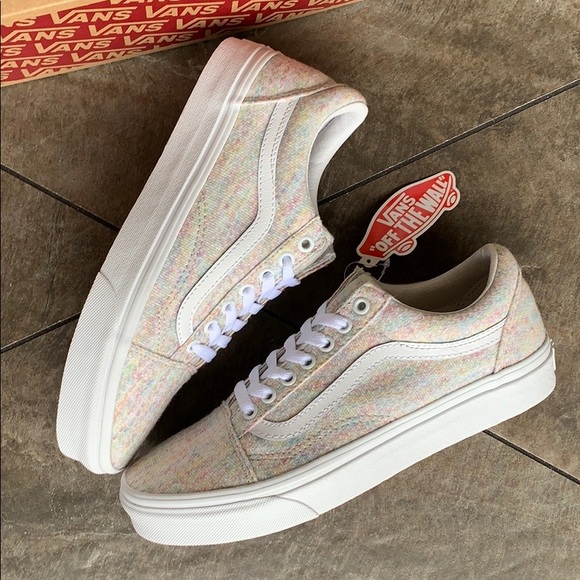 rainbow jersey old skool vans